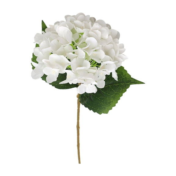 Hydrangea Artificial Flower Decor, White Faux Hydrangea Stem For Home Garden Office Decorations