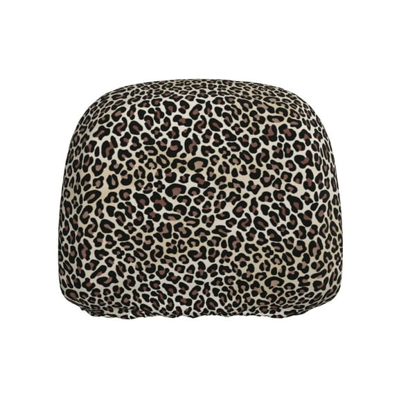 2 Breathable Soft Car Seat Headrest Covers Universal Accessories And Decorations Modern Aesthetic Unique Beauty Leopard Pattern