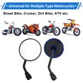 thumbnail image 7 of Unique Bargains 1 Set Motorcycle Rear View Mirrors Bar End Side Mirrors Mount Universal Adjustable Iron Plastic Blue Black M10 Round Shape, 7 of 7