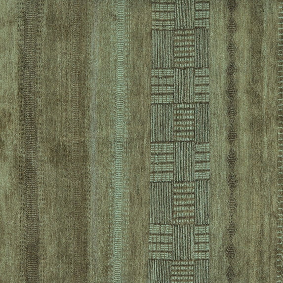 Ahgly Company Indoor Square Abstract Light Blue Modern Area Rugs, 5' Square