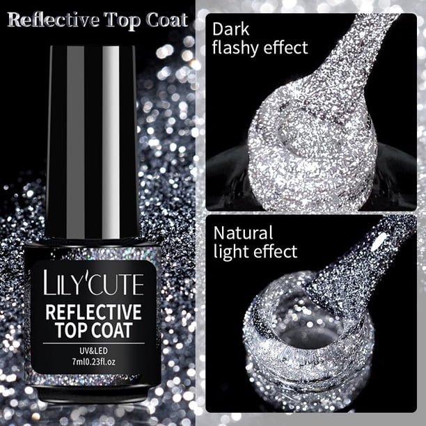 LILYCUTE 7ML Gel esmalte de uñas brillante Nail Art Vernis Semi permanente lentejuelas Soak Off UV Gel polaco colorido uñas Gel Esmalte Dengxun unisex