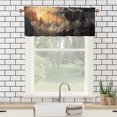 thumbnail image 3 of Forest Wolf Printed Window Curtains Valances for Kitchen Wild Animal Mountain Nature Scenery Hunting Privacy Decorative Rod Pocket Short Window Valance Curtains 54 by 18 in, 1 Panel, 3 of 6