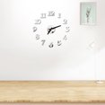 thumbnail image 6 of GOOHOCHY Large Silver Frameless Wall Clock Modern Acrylic Mirror Decorative Clock for Home Office Use 11.8 Inches, 6 of 8