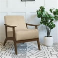 thumbnail image 2 of Lexicon Carlson Velvet Upholstered Accent Chair in Light Brown, 2 of 6