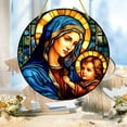 thumbnail image 6 of Nativity Scene Suncatcher, Christmas Window Hanging, Stained Glass Acrylic Nativity Scene Decoration, Multicolor 7.87 Inch Holiday Home Decor Gift, 6 of 8
