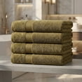thumbnail image 7 of REGALWOVEN 2 Pack Luxury Striped Cotton Hand Towels, Ultra Soft Absorbent Quick Dry Bath Towels for Bathroom, Kitchen, Spa, Hotel Brown 29" x 13", 7 of 7