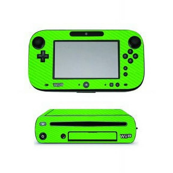 Nintendo Wii U GREEN CARBON FIBER Console Skin