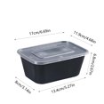 thumbnail image 3 of Yoloke Meal Prep Containers, 50 Pcs Plastic Storage Food Containers with Lids, Disposable Bento Box Reuse, Refrigerator Safe, Microwave, Dishwasher Safe, Gift for Mother's Day, 3 of 5