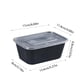 thumbnail image 3 of Lonchera desechable de plástico rectangular de grado alimenticio, 10 unidades, transparente, con tapa, organizador desechable, 3 of 6