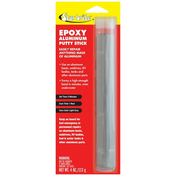 Star brite Waterproof Epoxy Aluminum Putty Stick