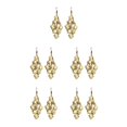 thumbnail image 2 of yingyy 2 Pieces Glitter Earrings Exquisite Multilayer Ear Dangle with Tassels Electroplating Fashion Accessory Valentines Day Gold 5Set, 2 of 6