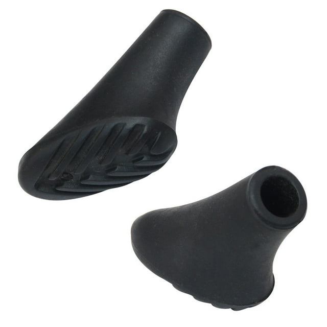 Phenofice Ensemble de Remplacement de Pointes de Bâtons de Randonnée en Caoutchouc pour Bâtons de Marche, Épaissi et Robuste avec une Excellente Adhérence et Traction, 6 Pcs, Noir