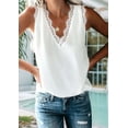 thumbnail image 6 of Womens Lace Trim Tank Tops V Neck Sleeveless Shirts 2025 Summer Casual Dressy Top White M, 6 of 9