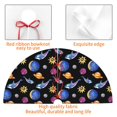 thumbnail image 4 of Rateoe Whales In Space Print Christmas Tree Skirt 36" for Xmas Holiday New Year Party Circle Tree Mat Ornaments Decoration, 4 of 7