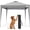 Gray 10x10 without S, variant on 10x10 Pop Up Canopy Tent Without Sidewall, Instant Setup Gazebo for 1 Person, Portable & Compact, Waterproof & UV Protection, Ideal for Camping, Beach, Parties, and Outdoor Events