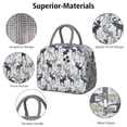 thumbnail image 4 of Womens Gray Christmas Moose and Tree Pattern Lunch Box for Work,Insulated Lunch Bag for Women,Loncheras Para Mujer,Leakproof Adult Lunch Bag for Work,Beach,Travel,Picnic,Camping, 4 of 7