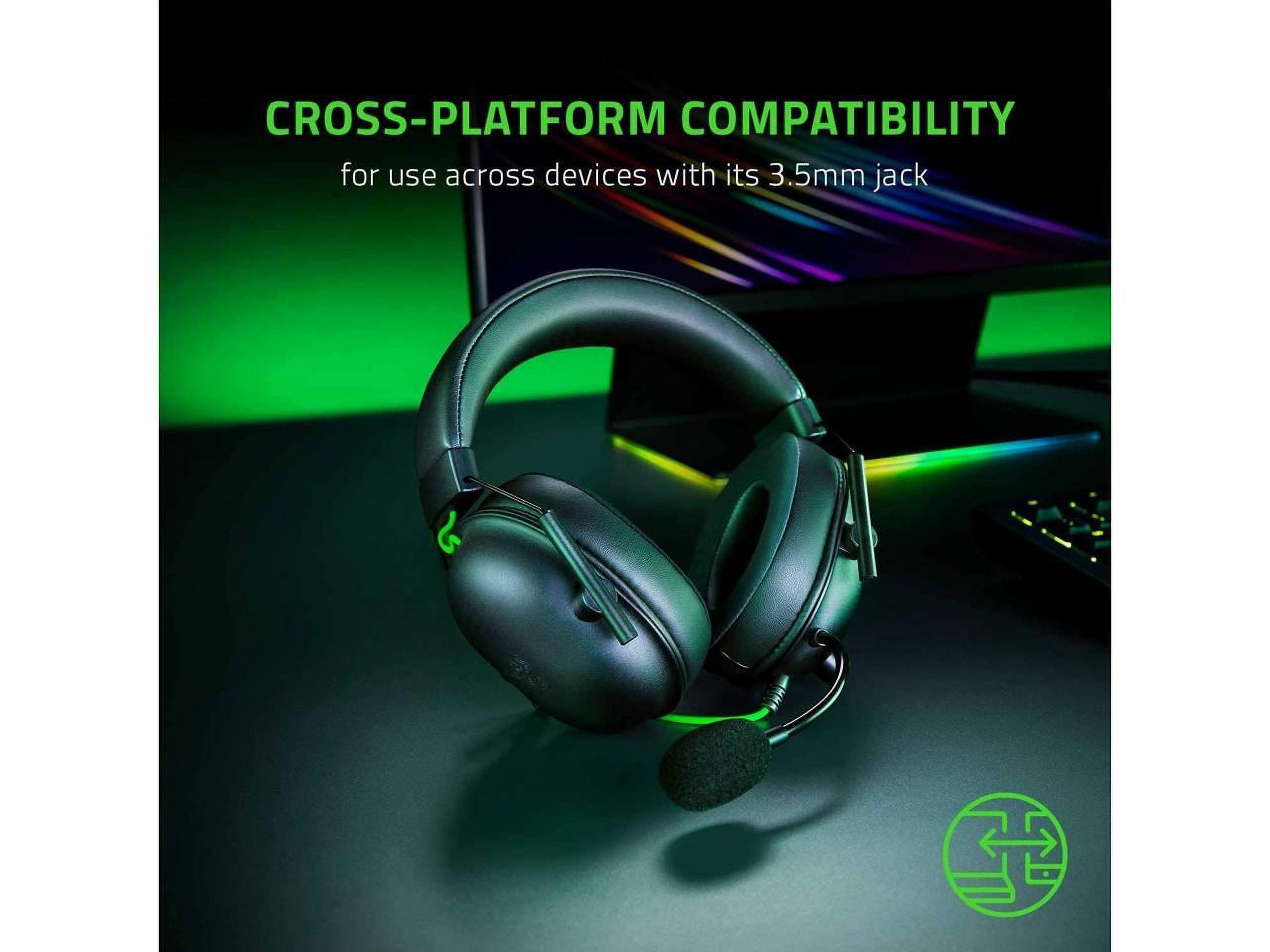 Razer BlackShark V2 X Gaming Headset: 7.1 Surround Sound Capable - 50mm Drivers - Memory Foam Cushion - for PC, PS4, Nintendo Switch - 3.5mm Headphone Jack - Classic Black - image 4 of 8