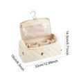 thumbnail image 2 of Yucurem Portable Cosmetic Bag with Hanging Hook, Large Capacity Travel Makeup Case Organizer with Handle and Divider, Toiletry Bag for Women Travel Daily Use, 2 of 9