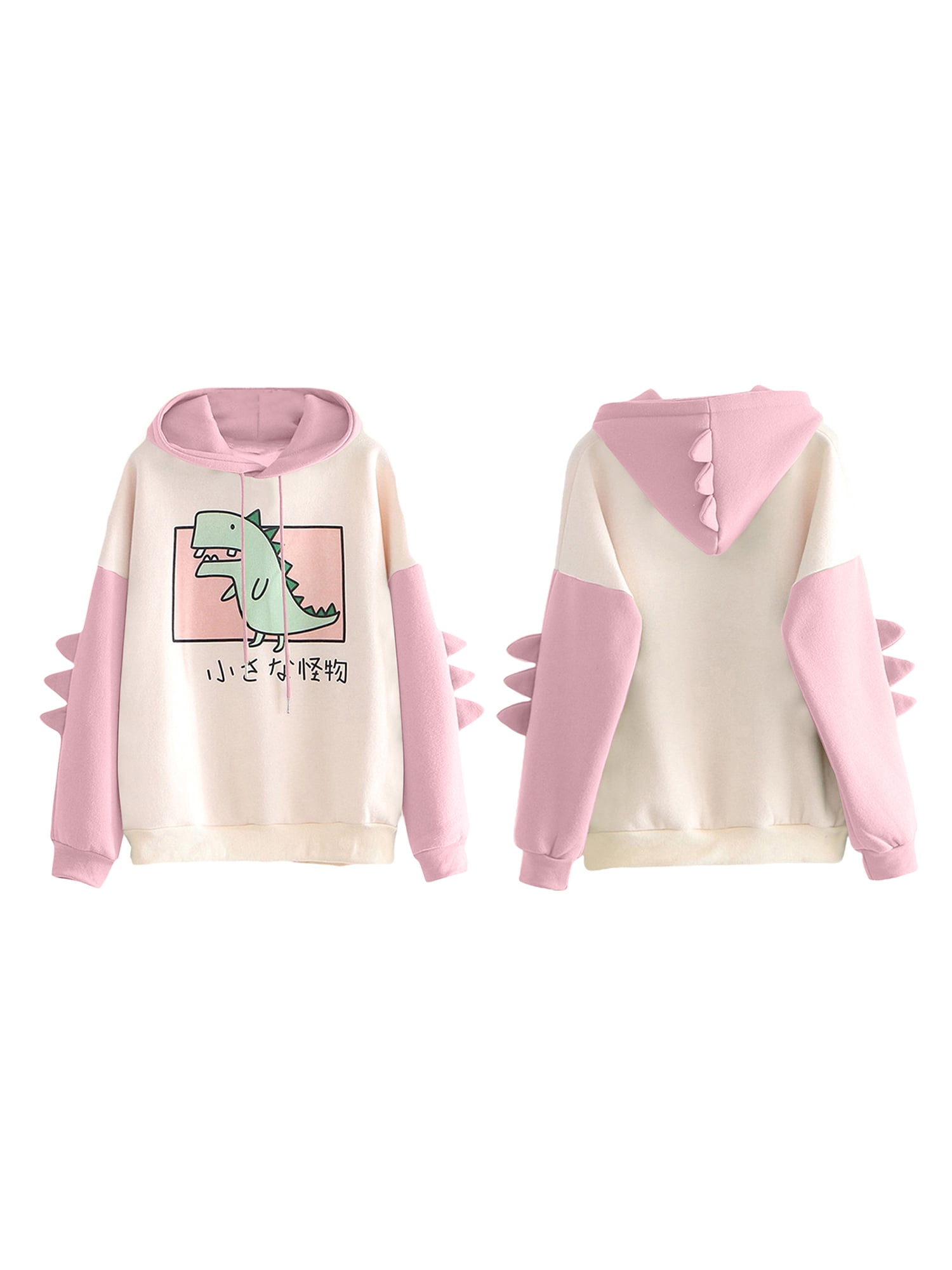 Bebiullo HWomens Cartoon Animal Print Hoodie Long Sleeve Color