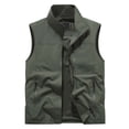thumbnail image 2 of Mens Outdoor Vest Lightweight Sleeveless Stand Collar Zip Up Work Jacket with Pockets for Travel Hiking Running, 2 of 3