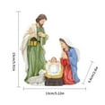 thumbnail image 5 of Holy Family Nativity Scene Figures, Resin Christmas Christian Religious Statues, 5 of 7