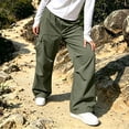 thumbnail image 4 of MexChoioe Womens Wide Leg Cargo Pants Plus Size Elastic Drawstring Waist Adjustable Hem Casual Outdoor Athletic Work Pants, 4 of 6