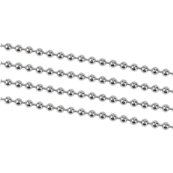 Tarnish Resistant 304 Stainless Steel Ball Chains Stainless Steel Color 4mm