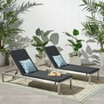 thumbnail image 3 of Mitchell Outdoor Chaise Lounge with Cushion, Set of 2, Dark Gray, Silver, 3 of 4