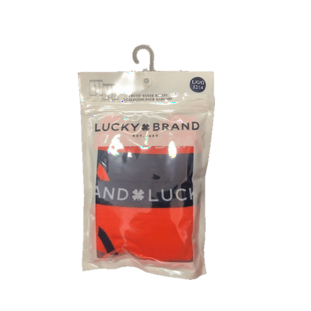 Lucky Brand Boys Cotton Boxer Briefs, Blue/Orange, , 2 Pack, Size XL/XG, 16/18