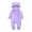 Purple, variant on Busydd Baby Girl Clothes 0-12 Months Warm Fuzzy Unisex Newborn Infant Baby Winter Clothes Cute Solid Color Baby Girl Romper Long Sleeve Zipper Hooded Onesie