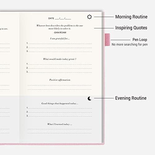 The Gratitude Journal - Inspire Thankfulness, Mindfulness, Positivity, Happiness, Affirmation, Productivity & Self Care - Undated Daily Reflection & Gratitude Journal for Women & Men - Upgraded with