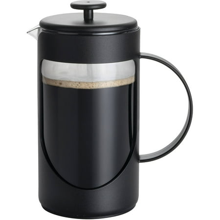 BonJour Coffee Unbreakable Plastic French Press, 8-Cup, Ami-Matin, Multicolor