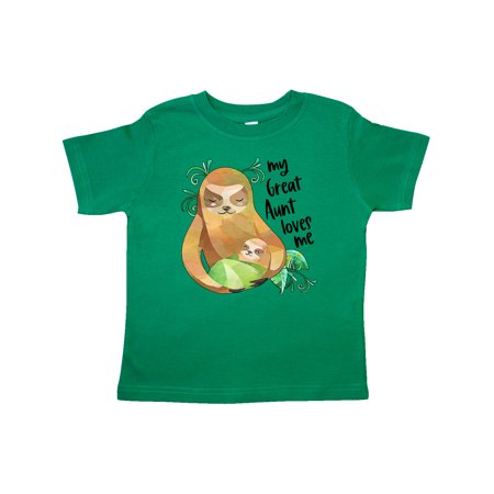 

Inktastic My Great Aunt Loves Me Cute Sloth and Baby Gift Toddler Boy or Toddler Girl T-Shirt