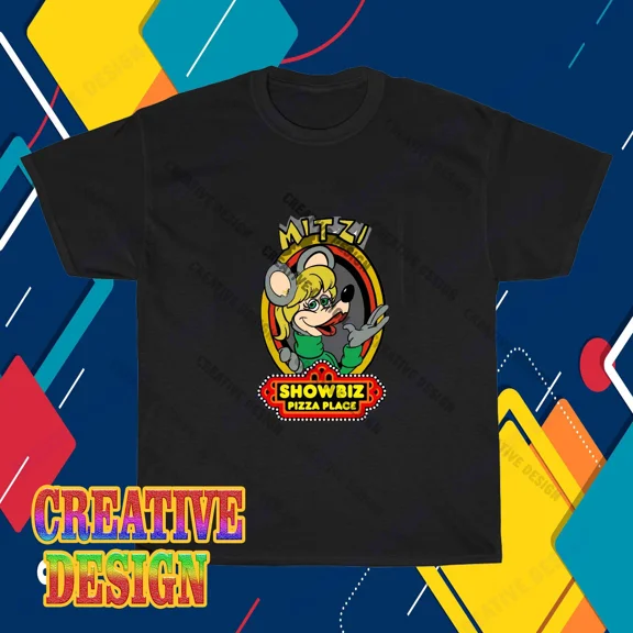 New Mitzi Mozzarella Showbiz Pizza T-Shirt Funny Size S to 5XL