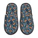 thumbnail image 1 of Fotbe Playful Foxes Forest Blues Pantuflas Peludas para Mujer con Estampado, Zapatillas de Peluche, Zapatos de Invierno para Casa, Uso Interior y Exterior-Large, 1 of 8