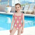 thumbnail image 4 of Girls Ruffled One Piece Swimsuit Summer Beach Vacation Swimwear Tank Swimsuit Ice Cream Pattern, 4 of 8