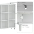 thumbnail image 4 of 9-Cube Book Shelfs Book Cases with Legs,Bookcase Cube Display Shelf,3-Tier Cubical Storage Shelves,White, 4 of 8