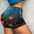 thumbnail image 4 of Kdxio Spooky Halloween Print Workout Shorts for Women Seamless Soft Smooth Gym Yoga Scrunch Active Shorts, 4 of 9