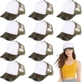 thumbnail image 1 of 10 PCS Sublimation Blank Trucker Hats, Comfortable Polyester Mesh Trucker Hats, Unisex Mesh Baseball Snapback Caps, Summer Mesh Caps for Men Women, 1 of 7