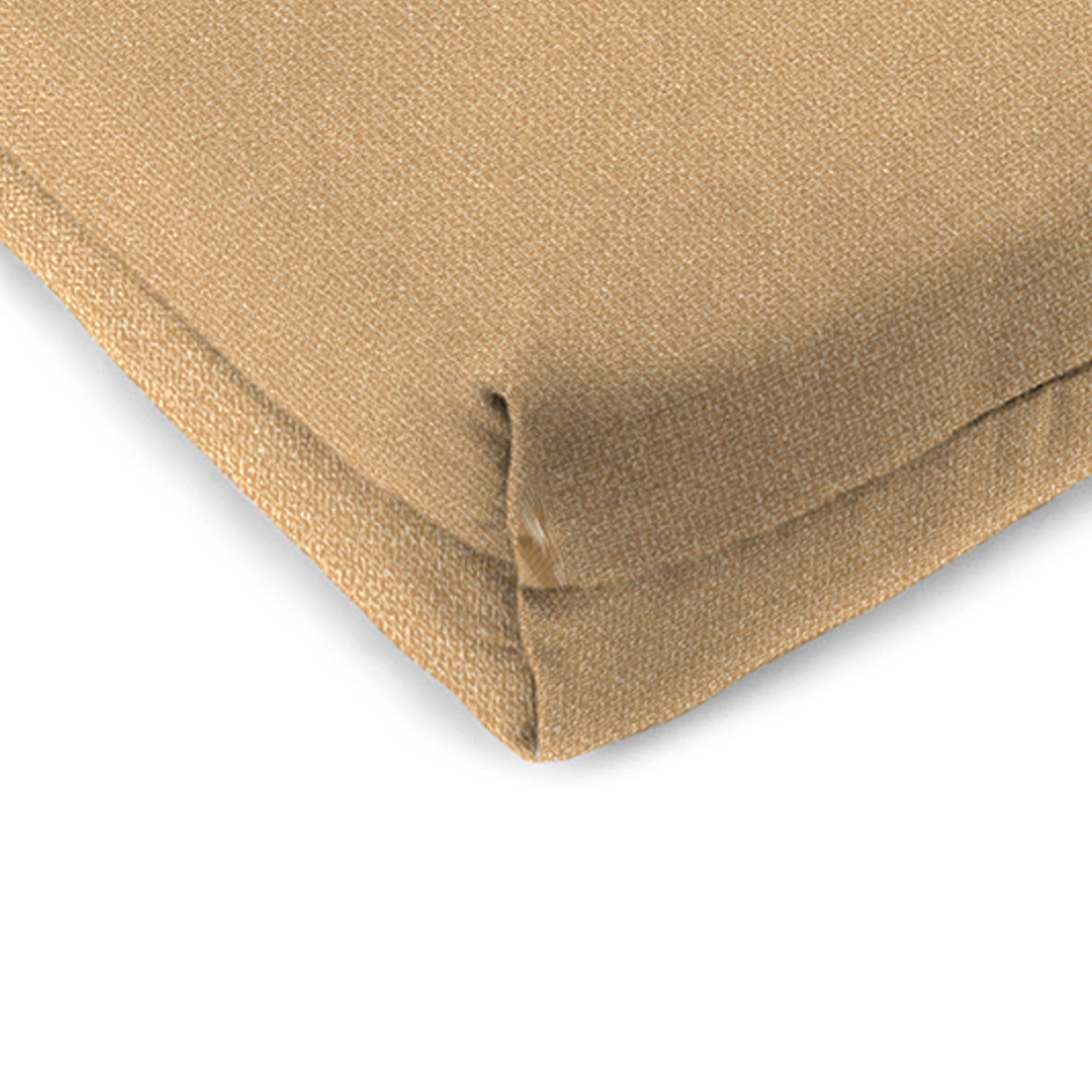 Jordan Manufacturing 17" x 19" Rave Birch Tan Solid Rectangular Outdoor Chair Pad Seat Cushion with Ties (2 Pack)