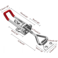 thumbnail image 3 of (4pack)Heavy Duty Adjustable Toggle Latch Clamp With Lock Hole 660lbs Holding Capacity Large Pull Action Latch, 3 of 5