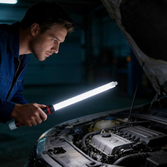 Bendable LED Flashlight Stick Flexible High Lumens Lighting Torch Professional Work Light with 3 Brightness Mode Rechargeable Flexible Light for Mechanics Car Repair