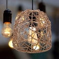 thumbnail image 4 of AURARMLET Rattan Pendant Light Shade Rattan Lamp Shade Yellow 1 Piece For Homeowners Country Style Decoration, 4 of 8