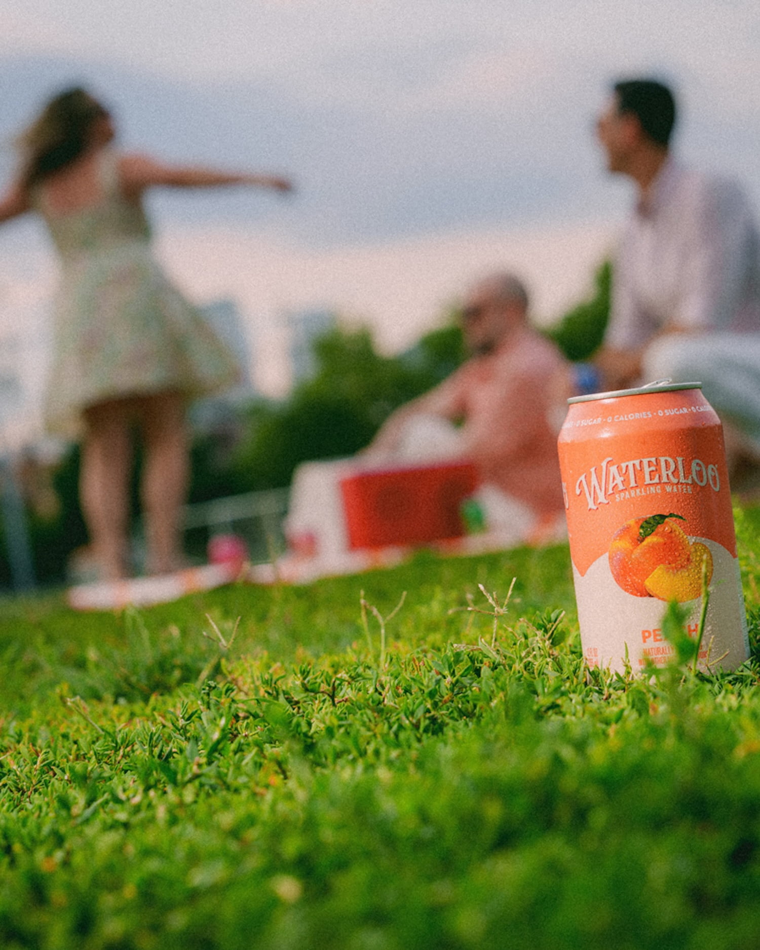 (6 pack) Waterloo Sparkling Water, Peach, 12 fl oz, 8 Pack Cans