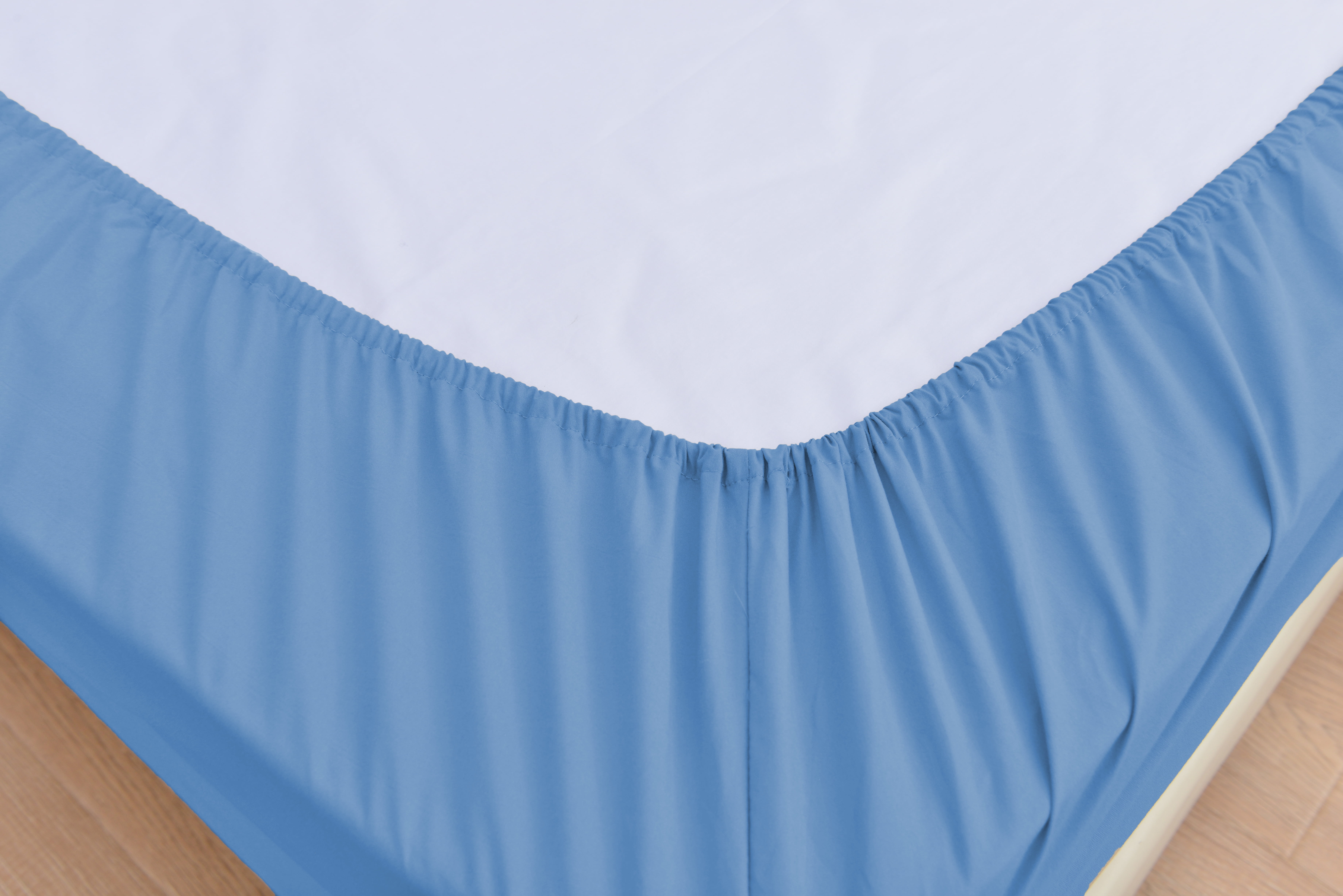 Deluxe2000 Series Soft Bamboo Derived Rayon Sheet Sets-Full Blue Sheets, Wrinkle Free - Deep Pockets - 4 Piece - 1 Fitted Sheet, 1 Flat, 2 Pillowcases Full, Blue