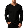 thumbnail image 7 of NMRSBDP Men's Basic Crew Neck T-Shirt Lightweight Long Sleeve Everyday Shirts for Men Soft Cotton Base Layer Tops Casual Solid Color Undershirts, 7 of 7
