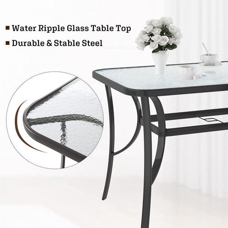 glass patio table top 47 inch umbrella hole Audio-Visual Direct Tempered with Rounded Edge (36" with 1 5/8" Center Hole) Includes Free Ring and Cup Set : Patio, Lawn & Garden Create the perfect setting for relaxing or entertaining with this 47 inch outdoor tempered glass dining table Tempered Patio Glass Table Tops,
