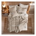thumbnail image 3 of Set Edredón King Size + Funda De Almohada + Sábanas 7 Pzas Real Textil Khaki - Beige, 3 of 8