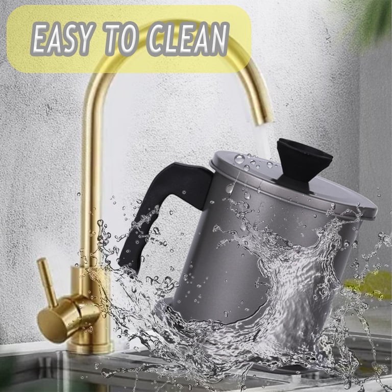 Stainless Steel Tea Kettle & Oil Dispenser Pot - 500ml Gold Kitchen Pot For Coffee, Tea, Olive Oil Or Bacon Grease