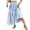 Blue-#001, variant on IOFYNRA Women's Stretchy High Waist Smocked Gingham Skirt Tiered Ruffle Flowy A-Line Pastoral Midi Skirt with Pockets,Red S